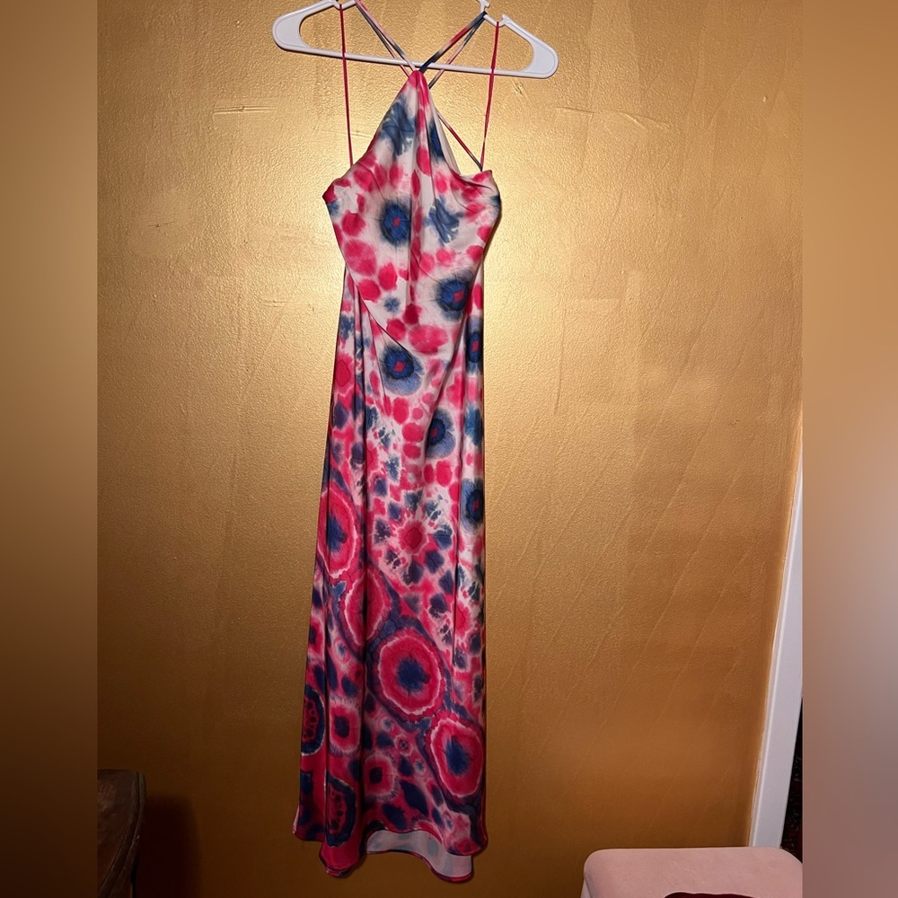 Zara Tie-Dye Halter Dress